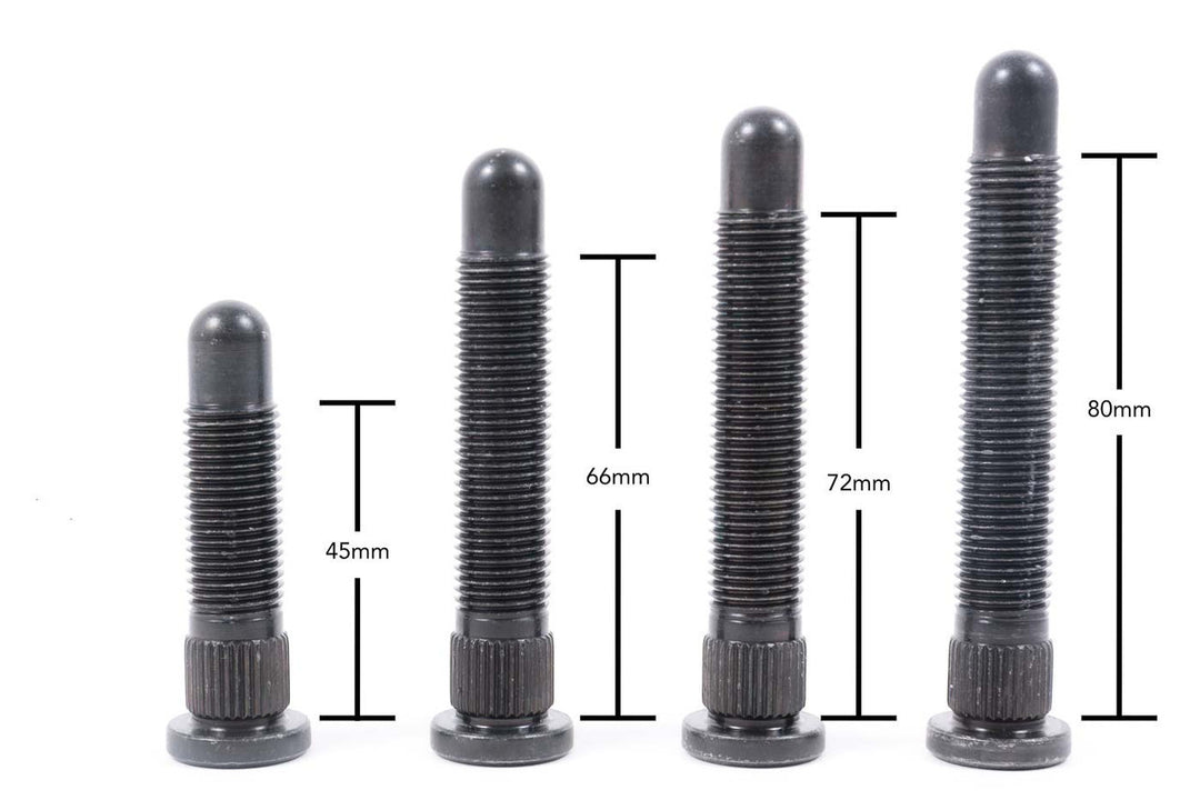 Rennline Press-In Radstehbolzen & Radmuttern-Kit (20 Stehbolzen + 20 Muttern) – Front/Heck frei wählbar, R14 Kugelbund oder Kegelbund – Porsche