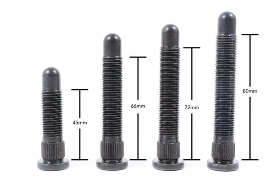 Rennline Press-In Radstehbolzen & Radmuttern-Kit (20 Stehbolzen + 20 Muttern) – Front/Heck frei wählbar, R14 Kugelbund oder Kegelbund – Porsche